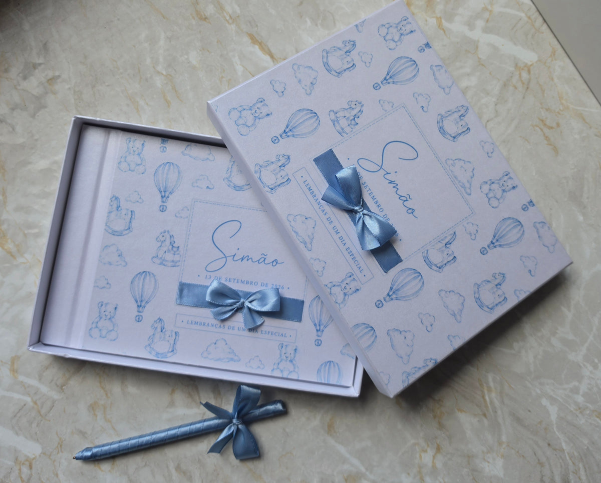 Livro de honra A5 + caixa + caneta 💙