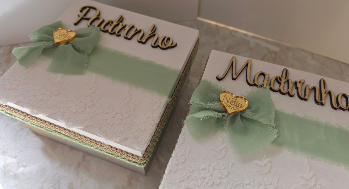 Caixas para Padrinhos "Nélio" 💚