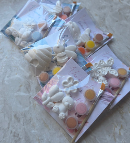 Kits gesso para colorir variados 🤍🩷🩵
