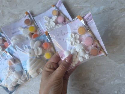 Kits gesso para colorir variados 🤍🩷🩵