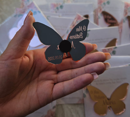 Íman borboleta 🦋 rose gold