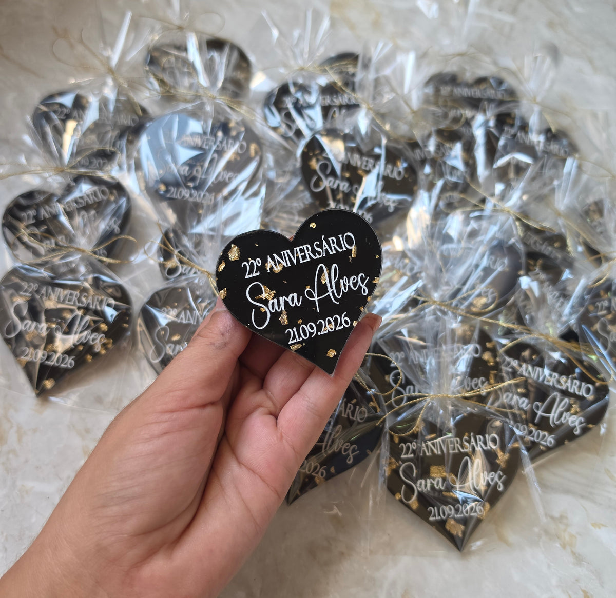 Íman personalizado em acrílico "Sara" 🖤