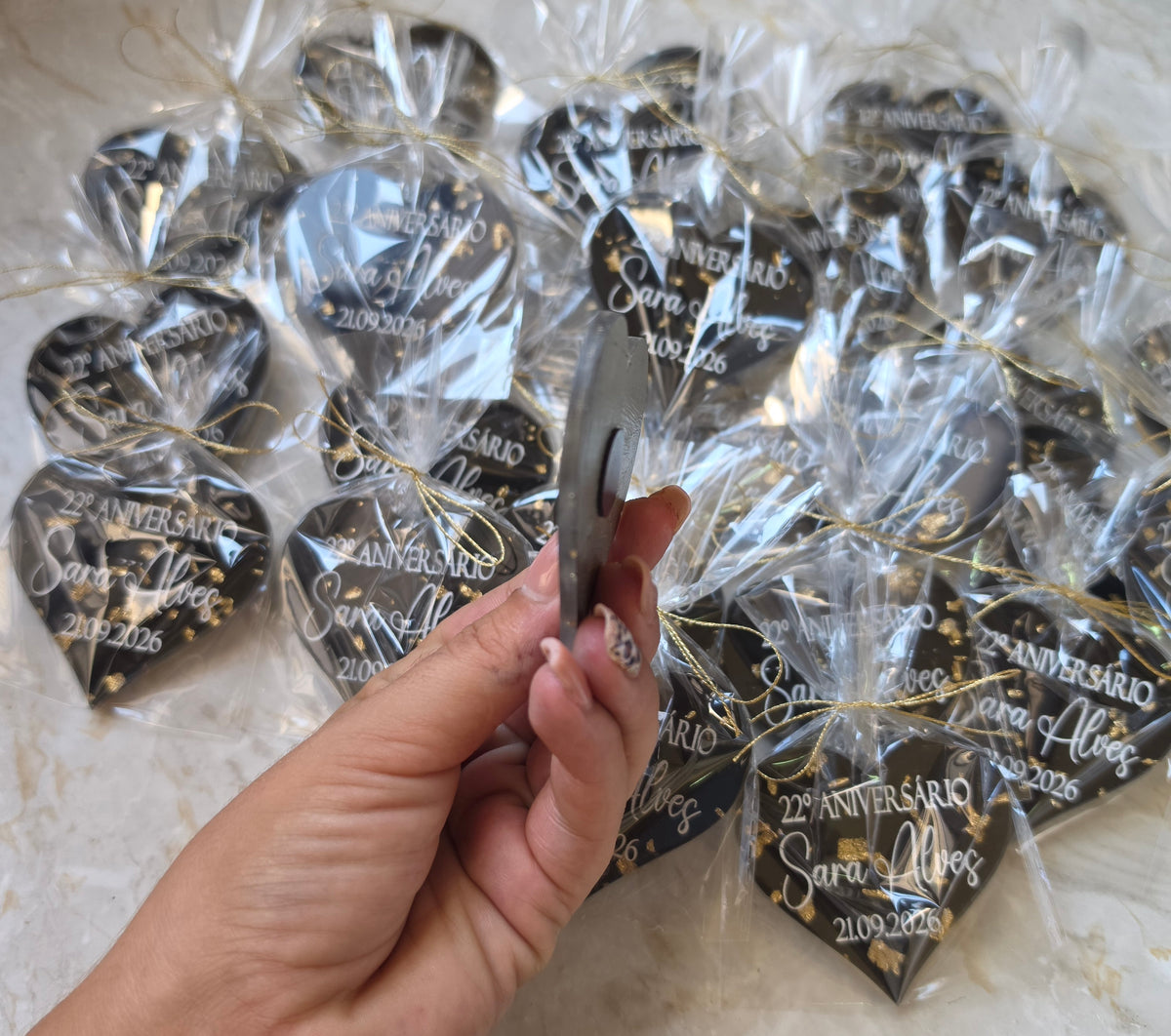 Íman personalizado em acrílico "Sara" 🖤