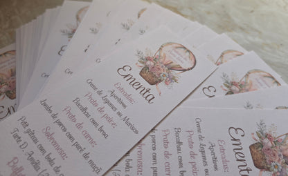 Menu personalizado "balão de ar quente"