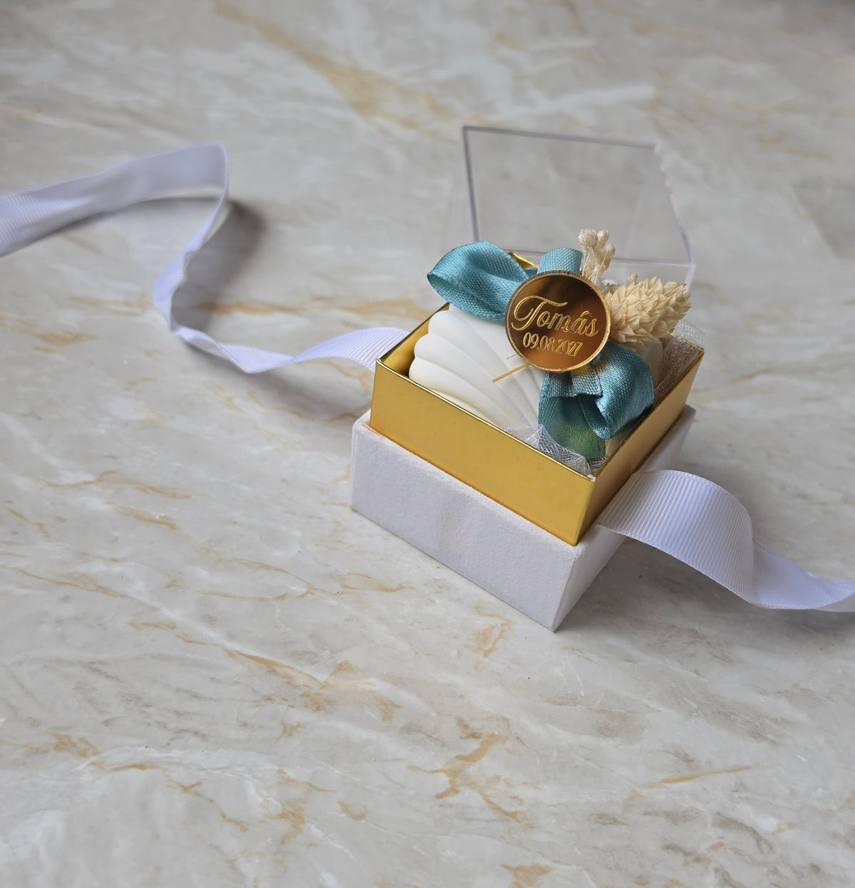 Mini concha de gesso perfumado Premium 🤍