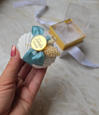 Mini concha de gesso perfumado Premium 🤍