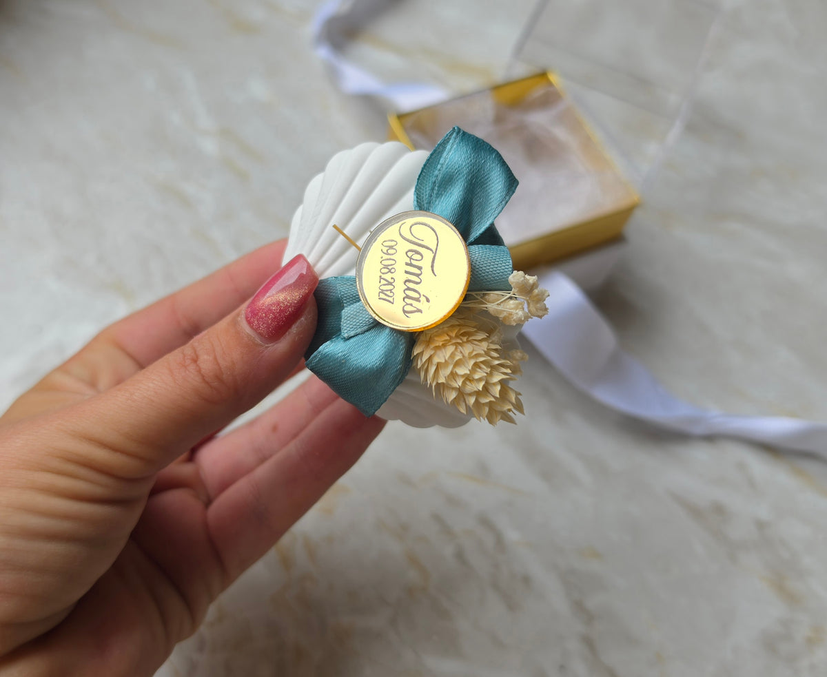 Mini concha de gesso perfumado Premium 🤍