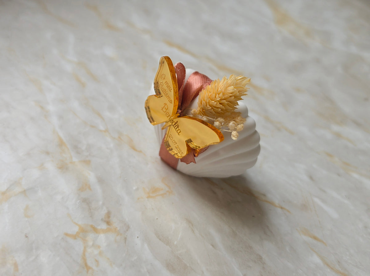 Mini concha em gesso perfumado 🦋