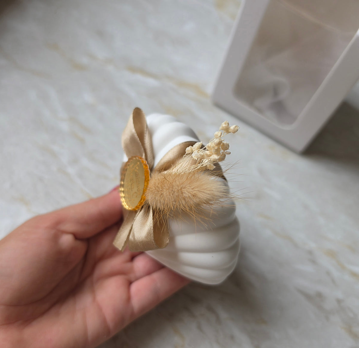 Concha grande em gesso perfumado 🌼
