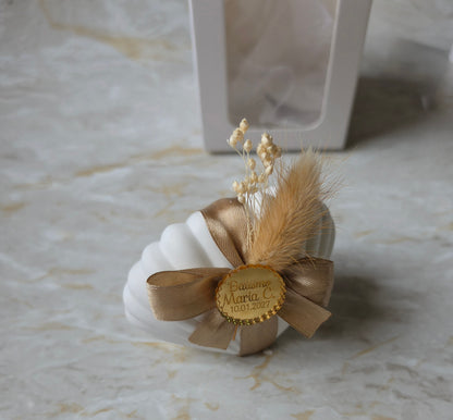Concha grande em gesso perfumado 🌼