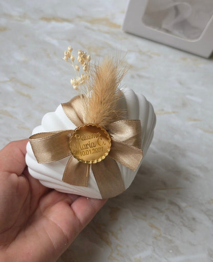 Concha grande em gesso perfumado 🌼