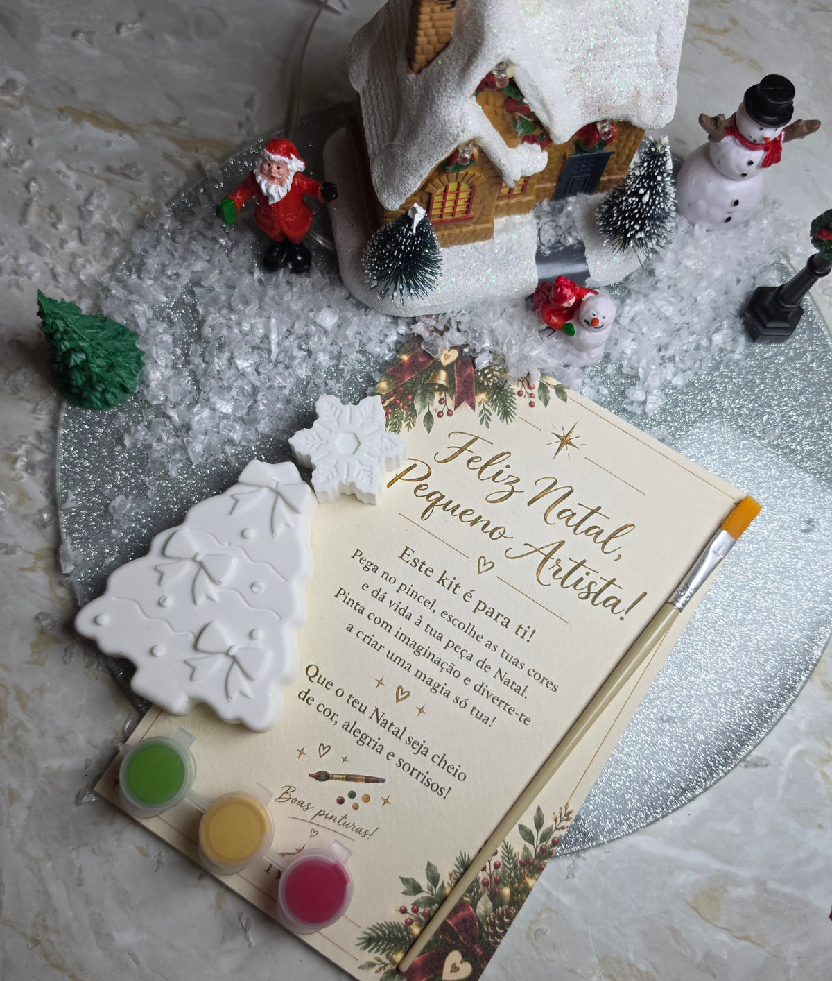 Kit gesso para colorir especial Natal 🎄