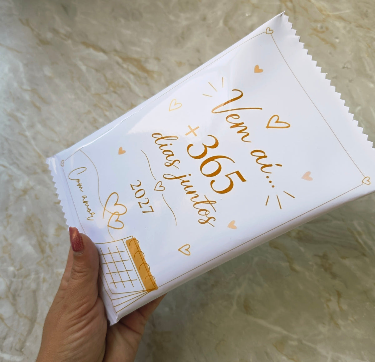 🎆 Vem aí +365 dias juntos 🎆(kit calendários personalizados íman)