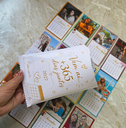 🎆 Vem aí +365 dias juntos 🎆(kit calendários personalizados íman)