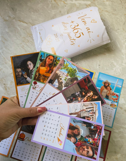 🎆 Vem aí +365 dias juntos 🎆(kit calendários personalizados íman)