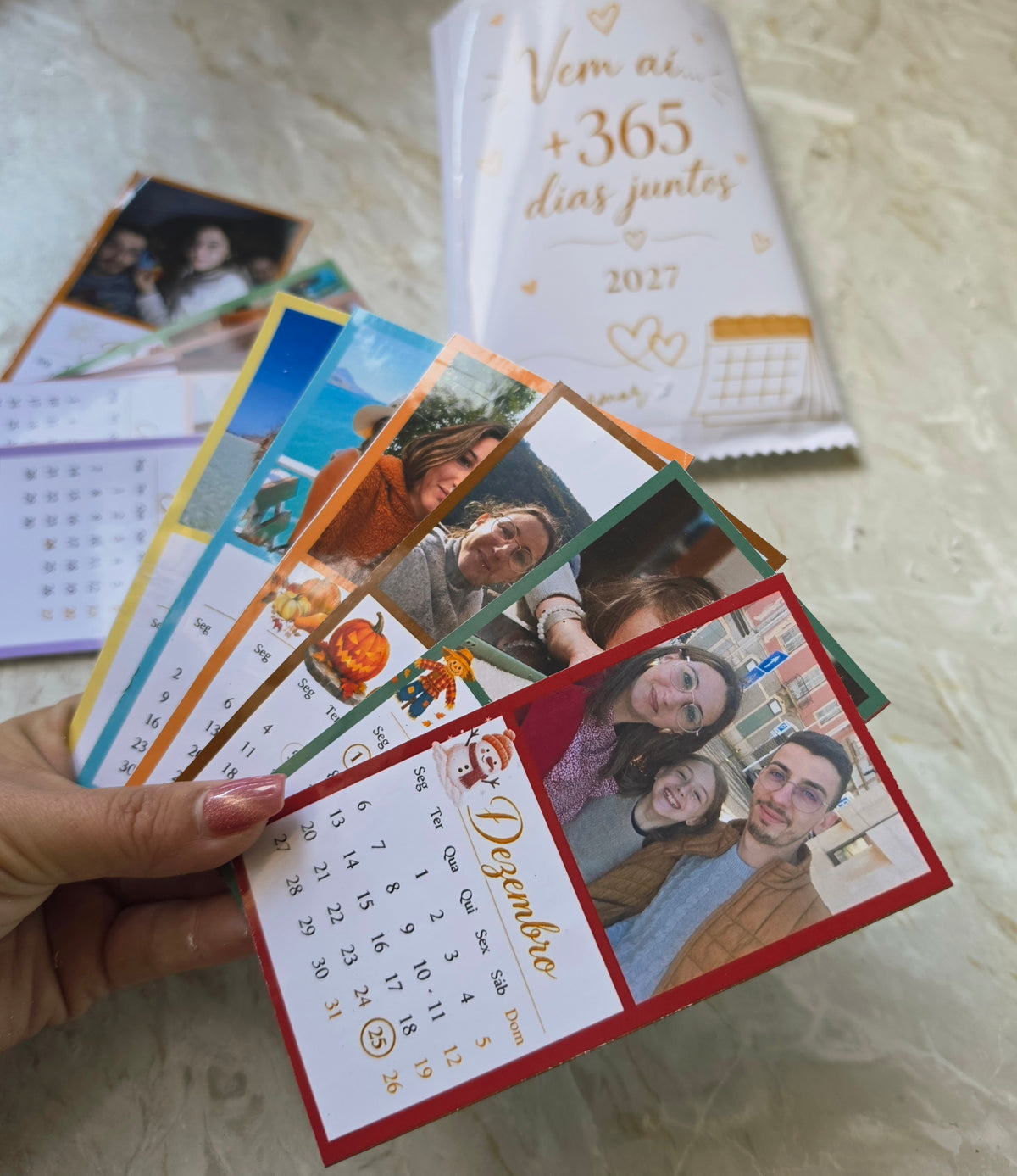 🎆 Vem aí +365 dias juntos 🎆(kit calendários personalizados íman)